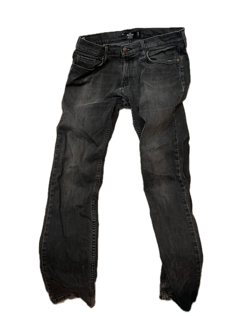 Hollister Slim Straight Black Jeans Mens 32x36